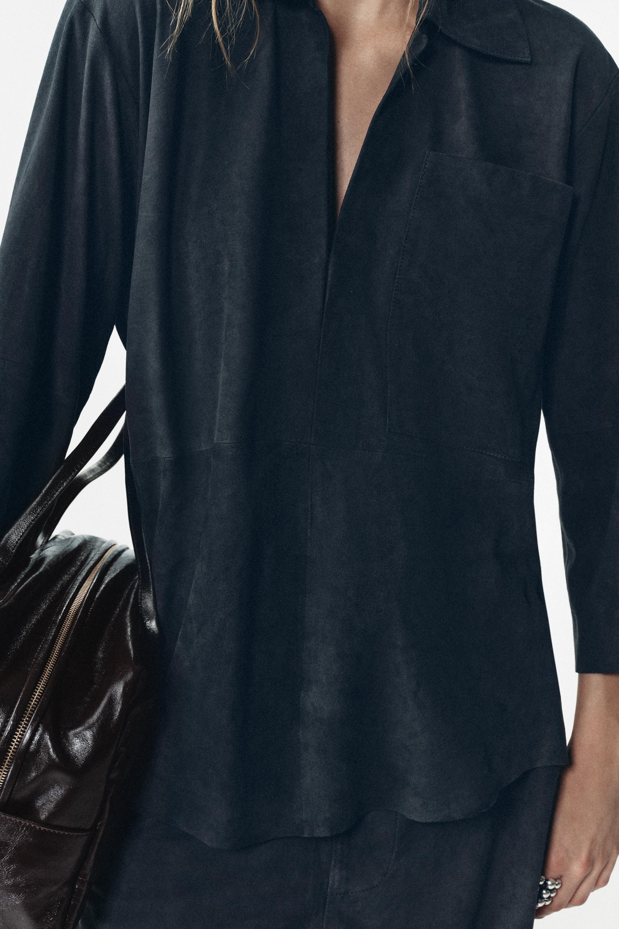 LIMITED EDITION SUEDE LEATHER POCKET SHIRT